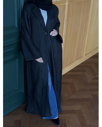 le blazer plissé (black)