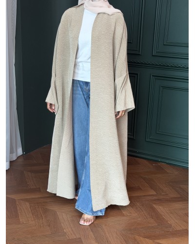 la abaya plissée (beige)