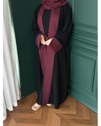 le contraste plissé (burgundy)